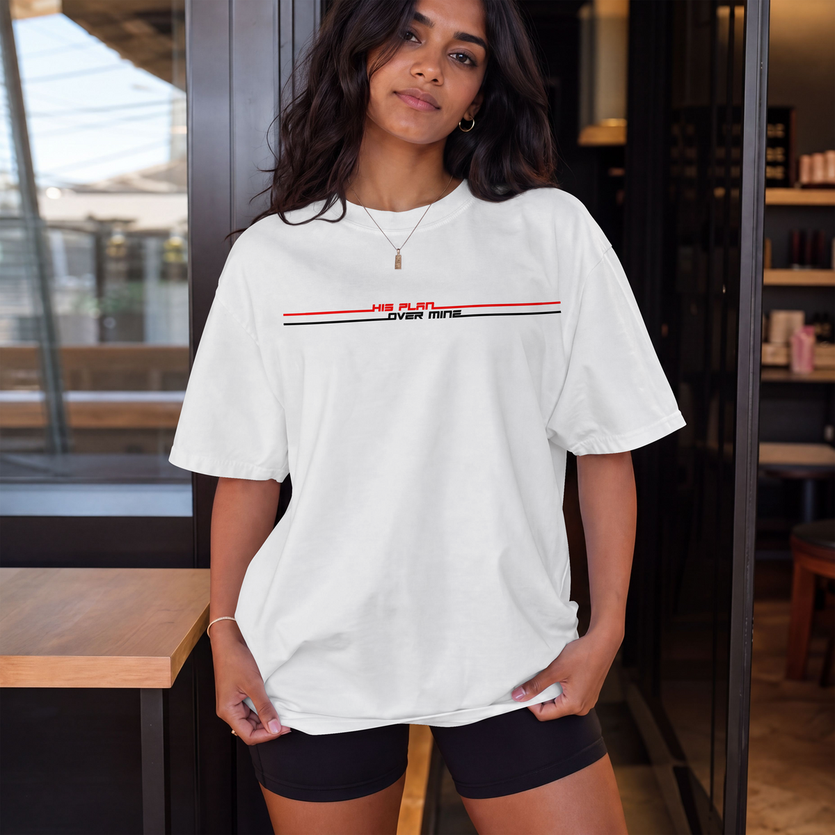 His Plan Over Mine Oversized Tee