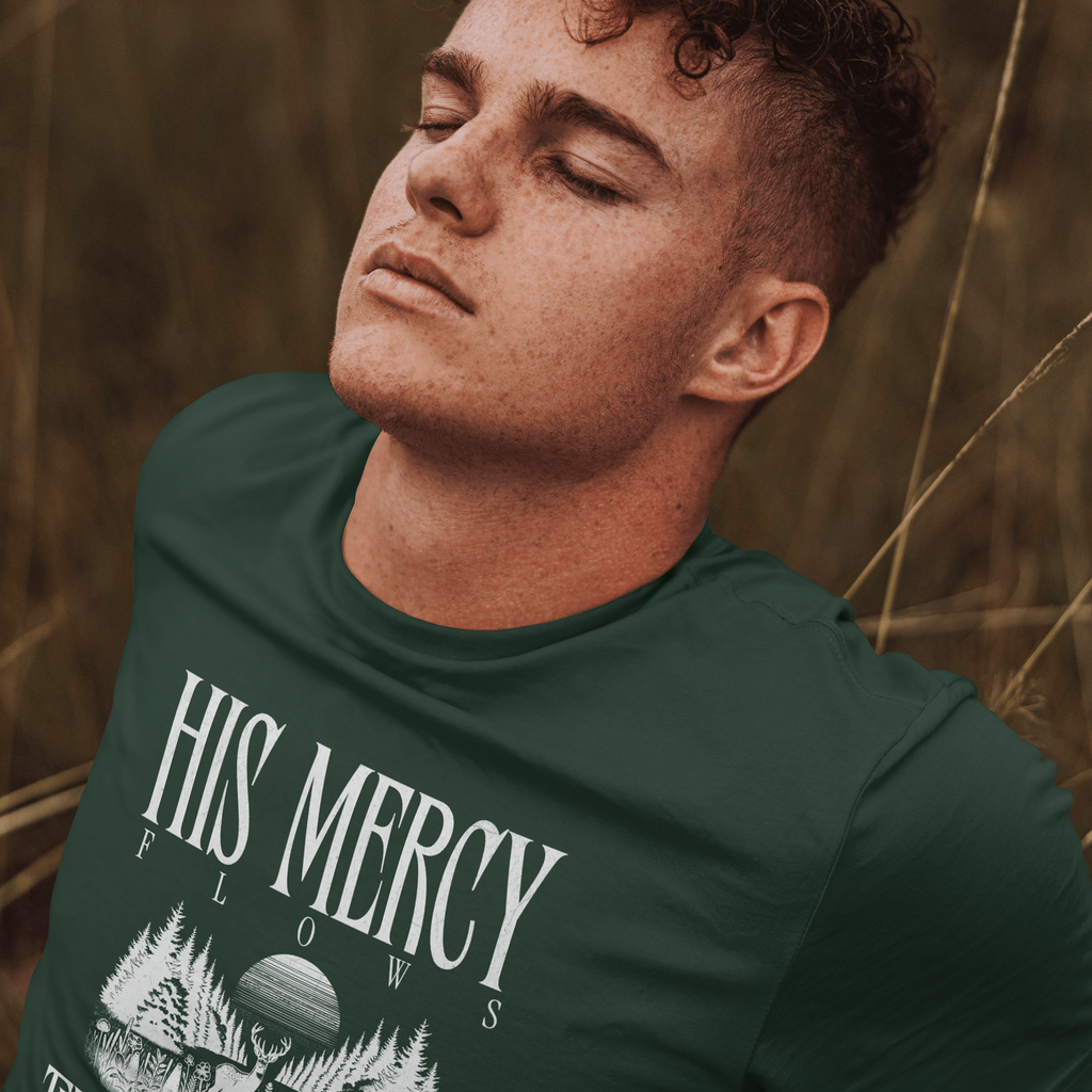 His Mercy Flows Through Every Land Tee